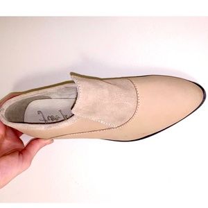 FREE PEOPLE BEIGE LEATHER & SUEDE WOMENS SHOES 8.5